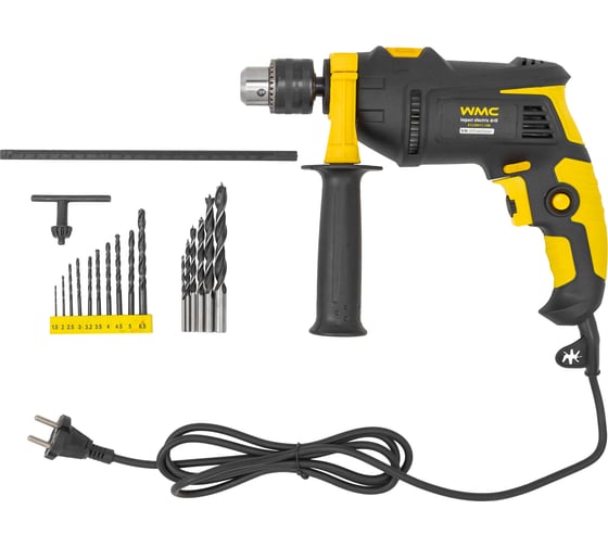 Изображение товара Дрель ударная электрическая WMC TOOLS 3000rpm, 750W, 230V/50Hz WMC-Z1J-DH11-13B(61008)
