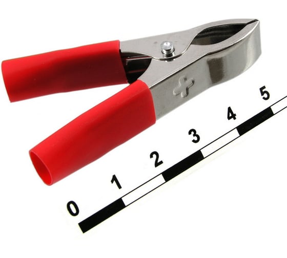 Изображение товара Зажим-крокодил Pro Legend под пайку/обжим, 17 мм, 15 А, красный PL2847