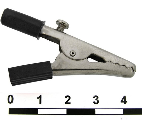 Изображение товара Зажим-крокодил Pro Legend под винт/гнездо 4 мм, 15 мм, 10 А, черный PL2842