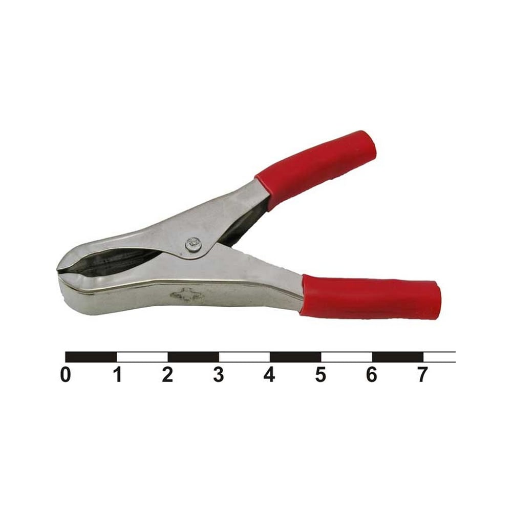 Изображение товара Зажим-крокодил Pro Legend под пайку и обжим 68 мм 15 А красный PL2851