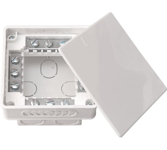 Изображение товара Монтажная коробка Bylectrica с клеммными колодками для скрытой проводки (для алюминиевой проводки) для бетона и кирпича КМ-212