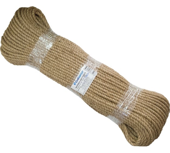 Изображение товара Джутовая веревка Сибшнур диаметр 12 мм, 100 м, моток 10080