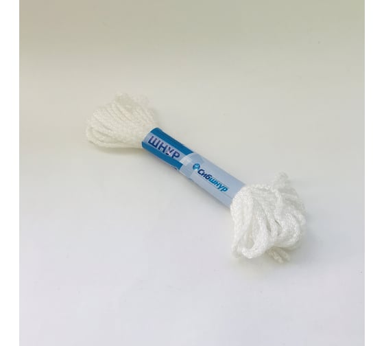 Изображение товара Вязаный шнур Сибшнур диаметр 2 мм, 50 м, белый, моток 30013