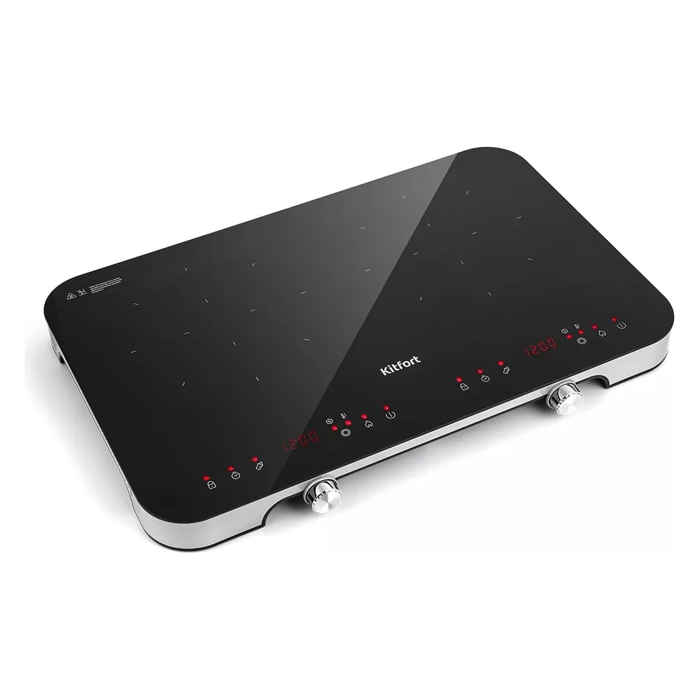 Изображение товара Индукционная плита KITFORT КТ-149 2 конфорки сенсорное управление