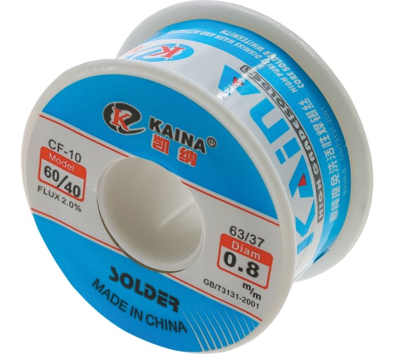 Изображение товара Припой оловянно-свинцовый KAINA 60/40 100г/0.8мм PKAI08MM
