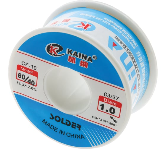 Изображение товара Припой оловянно-свинцовый KAINA 60/40 100г/1.0мм PKAI1MM