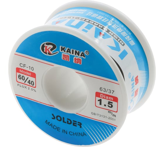 Изображение товара Припой оловянно-свинцовый KAINA 60/40 100г/1.5мм PKAI15MM