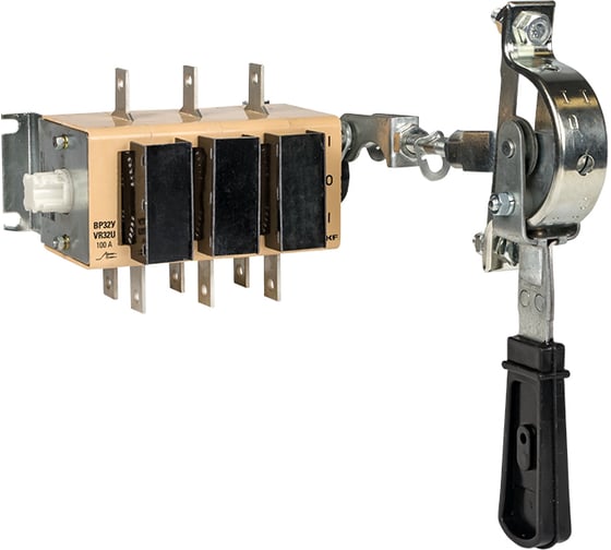 Изображение товара Выключатель-разъединитель 32У-31A71240-R EKF 100А, 2 направления с д/г камерами, с передней смещённой рукояткой MAXima uvr32-31a71240-r