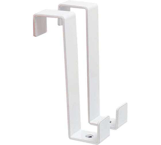 Изображение товара Крючок на дверь мебели навесной Аллюр КДН-1 (20x20) белый 2 шт. 15484