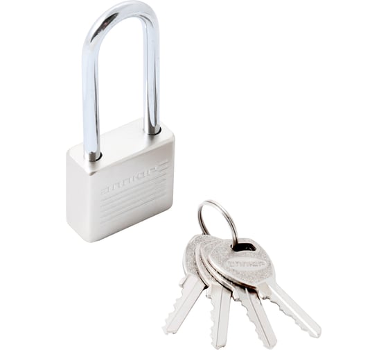 Изображение товара Замок навесной Аллюр ВС1Ч-032Д EXTRA длинная дужка d5мм, 4 ключа 16694