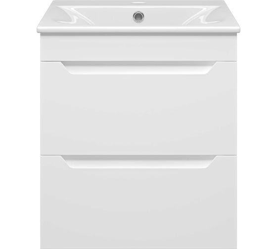 Изображение товара Тумба подвесная Misty Бриз - 60 2 ящика, белая мат. эмаль П-Бри-09060-012Я