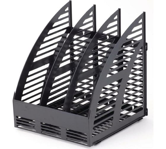 Изображение товара Вертикальный накопитель Attache пластиковый, черный, ширина 240 мм, 3 отделения 33569