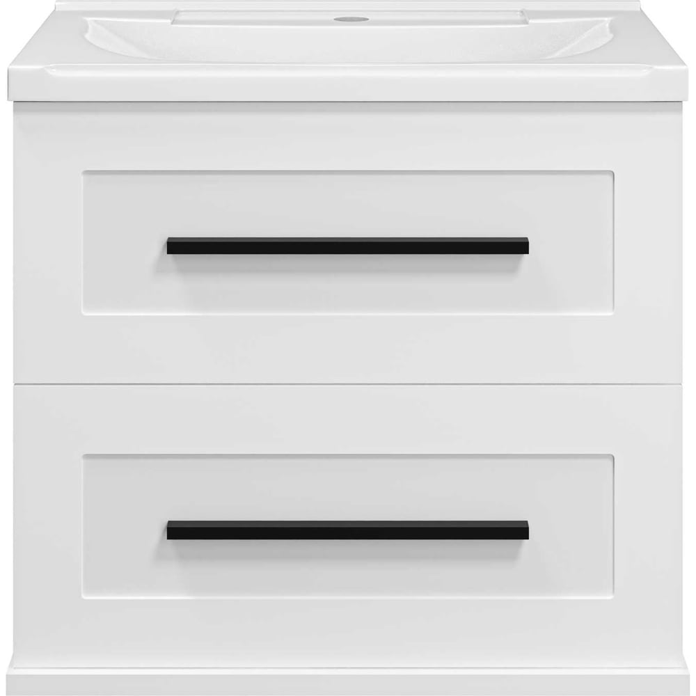 Изображение товара Подвесная тумба Misty Модерн - 60 с 2 ящиками белая матовая эмаль