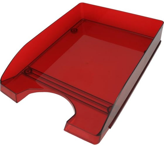 Изображение товара Лоток для бумаг Attache Line горизонтальный, прозрачный бордовый 1255286