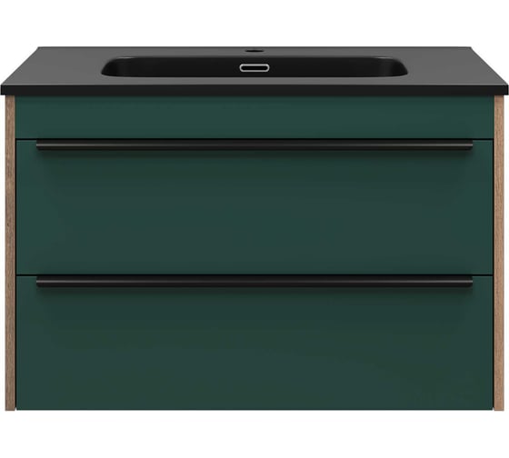 Изображение товара Тумба подвесная Brevita GREENWOOD - 80 с 2 ящика + раковина УТ000024347