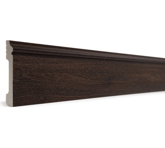 Изображение товара Напольный плинтус Decor-Dizayn ударопрочный, влагостойкий, венге 79х13х2400 мм 005-93SH