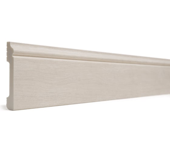 Изображение товара Напольный плинтус Decor-Dizayn ударопрочный, влагостойкий, ваниль, 79х13х2400 мм 005-77