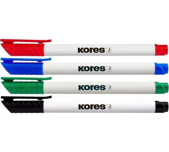 Изображение товара Набор маркеров для белых досок Kores 2 мм, 4 цвета 1336221