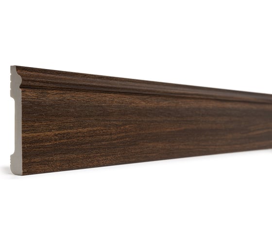 Изображение товара Напольный плинтус Decor-Dizayn ударопрочный, влагостойкий, темный орех, 79х13х2400 мм 005-73SH