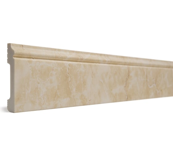 Изображение товара Напольный плинтус Decor-Dizayn ударопрочный, влагостойкий, юрский мрамор, 79х13х2400 мм 005-10