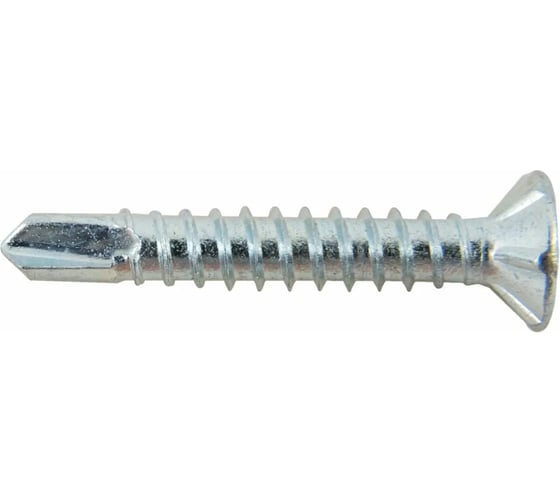 Изображение товара Саморез оконный Стройметиз 3,9x25, потай, сверло, белый цинк, 30 шт. европодвес UTORM2040041