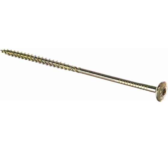 Изображение товара Саморез конструкционный универсальный Стройметиз 8x280, желтый, пресс-шайба, TX40, этикетка УТОРМ968274