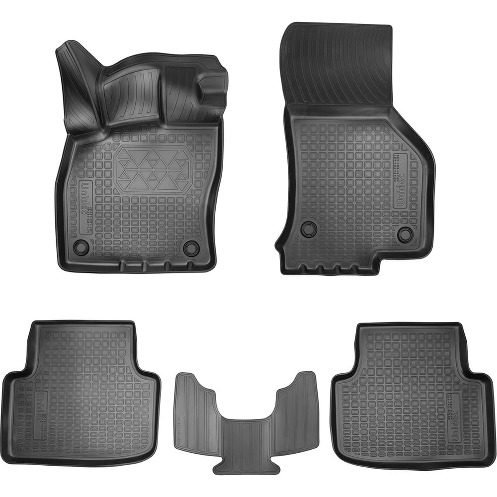 Изображение товара Коврики салонные UNIDEC для Cupra Formentor 2020 полиуретан бортики черный