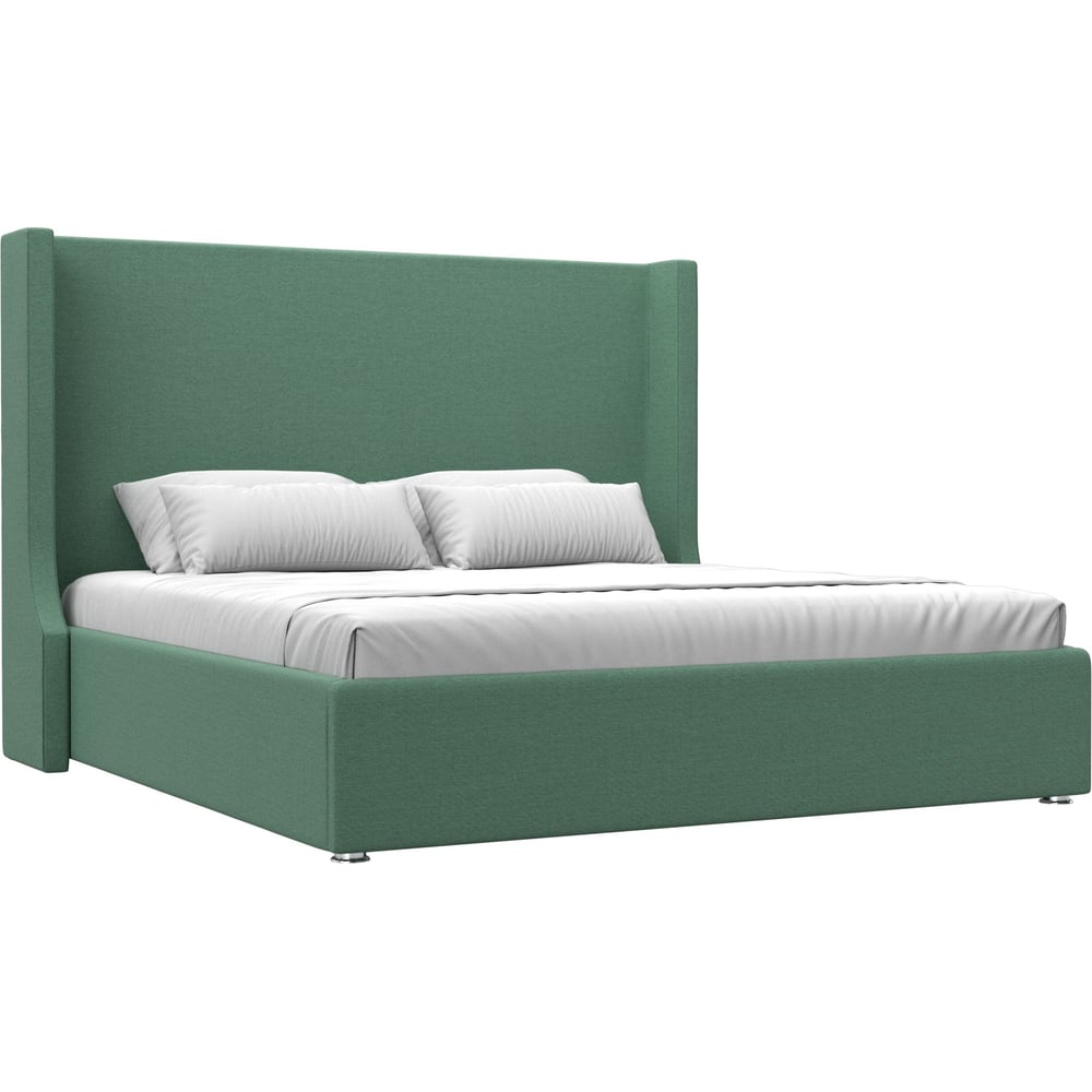 Изображение товара Интерьерная кровать Лига диванов Ларго 180 рогожка Амур зеленый