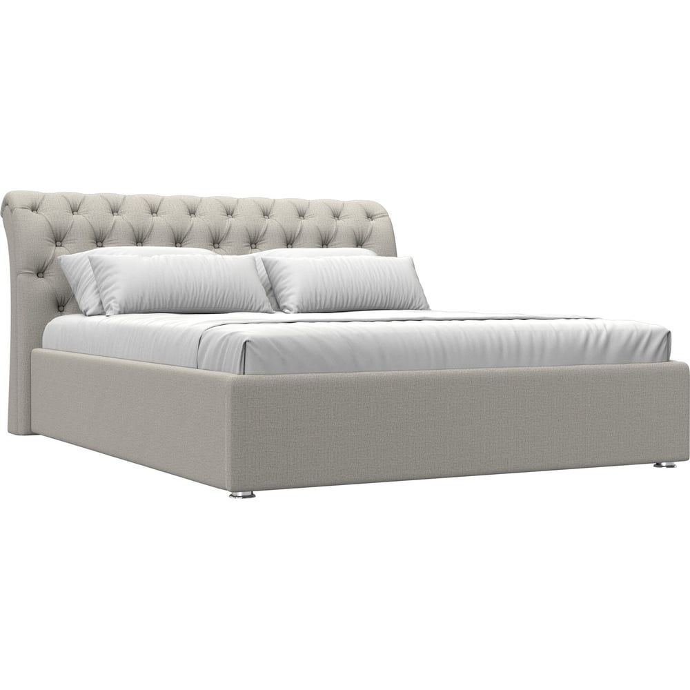 Изображение товара Интерьерная кровать Лига диванов Сицилия 160 см бежевый рогожка современная