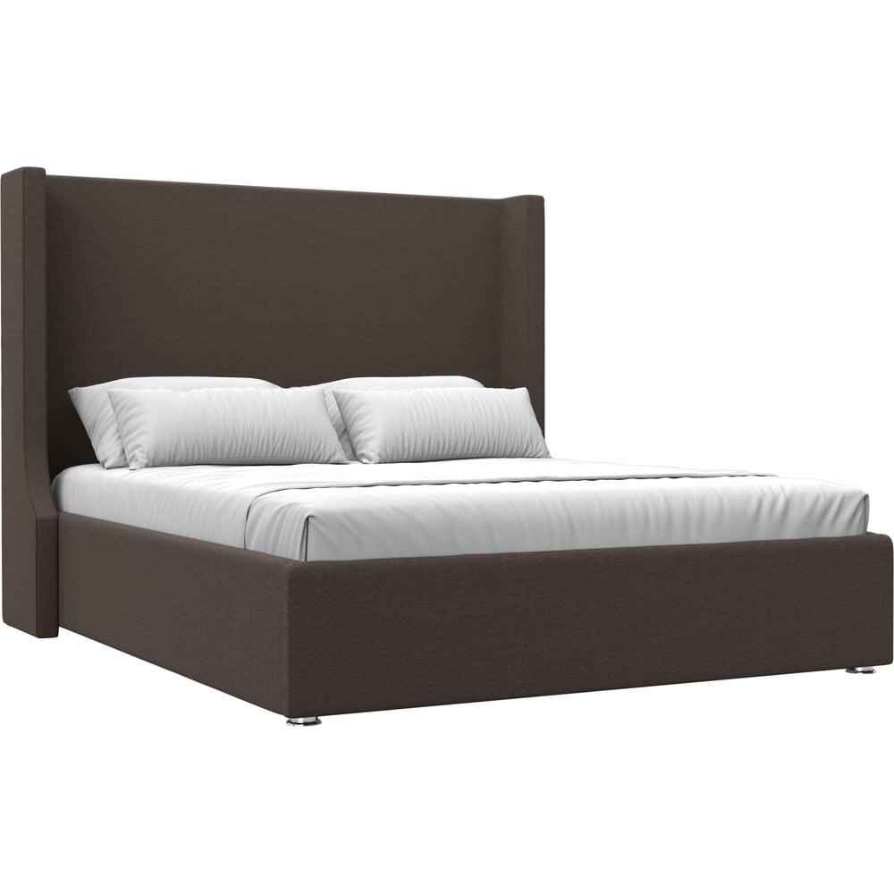 Изображение товара Интерьерная кровать Лига диванов Ларго 160 рогожка Амур коричневый