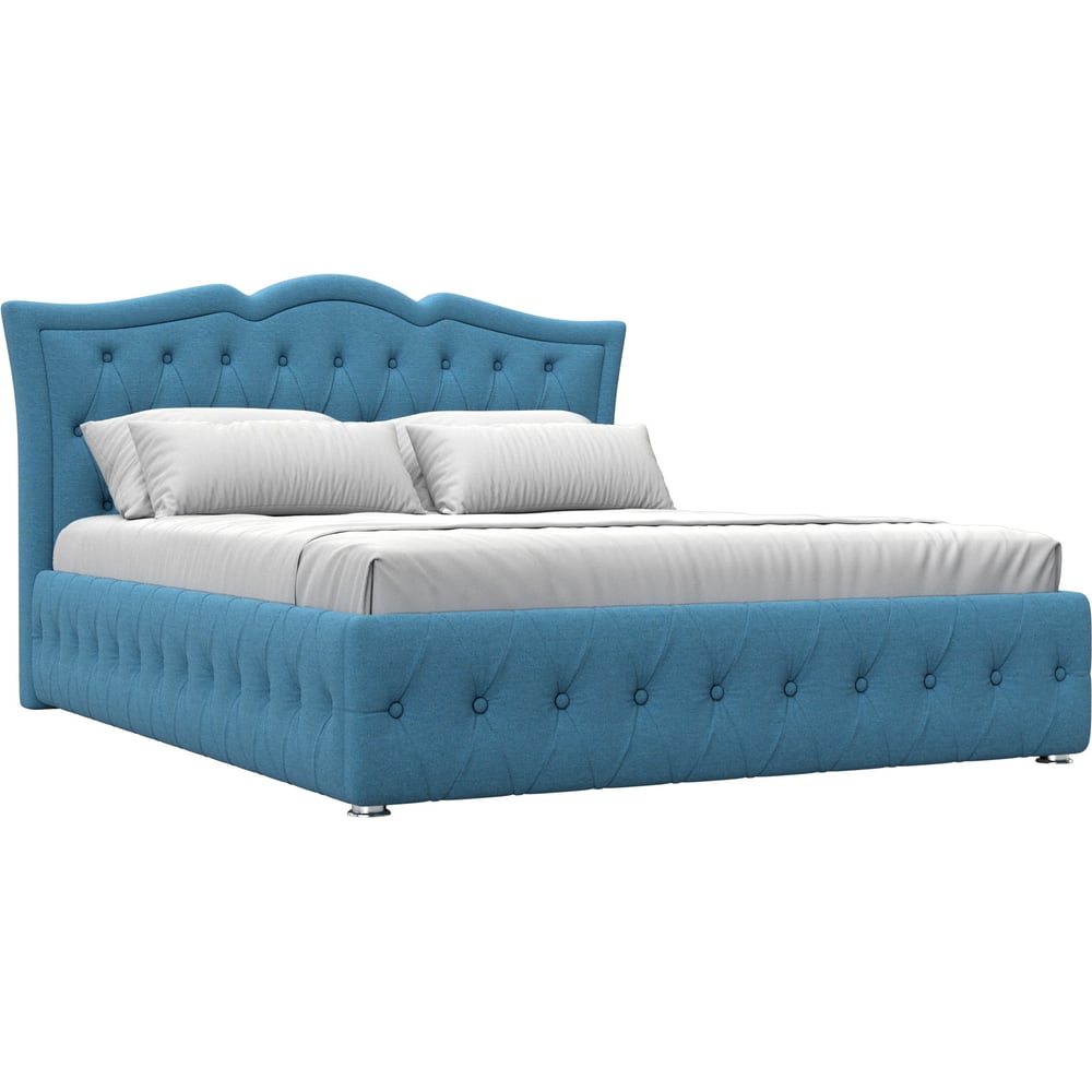 Изображение товара Интерьерная кровать Лига диванов Герда 160 рогожка Амур голубой