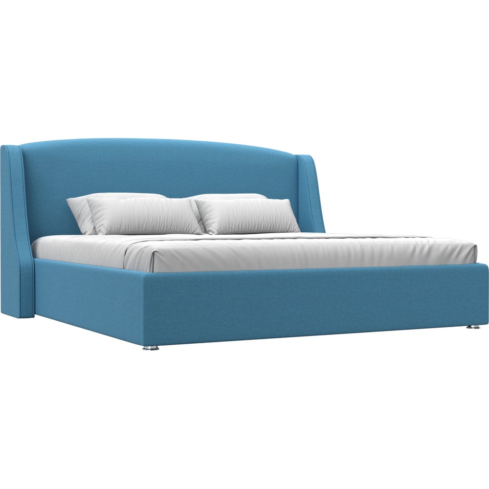 Изображение товара Интерьерная кровать Лига диванов Лотос 200 рогожка Амур голубой