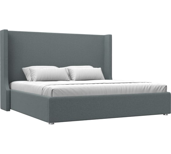 Изображение товара Интерьерная кровать Лига диванов Ларго 200 рогожка Амур серый 123108