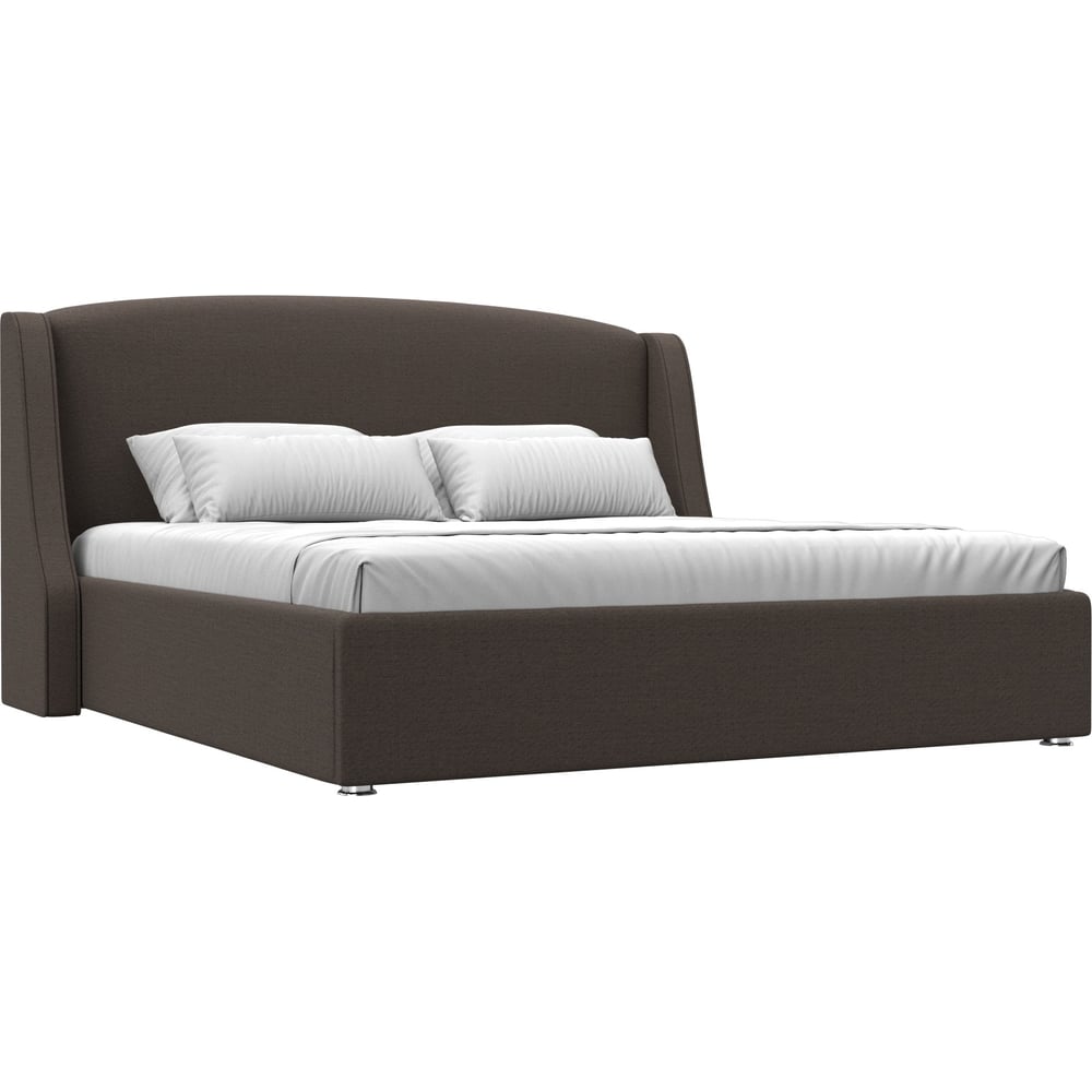 Изображение товара Интерьерная кровать Лига диванов Лотос 180 рогожка Амур коричневый 123113