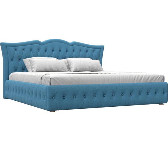 Изображение товара Интерьерная кровать Лига диванов Герда 200 рогожка Амур голубой 123597