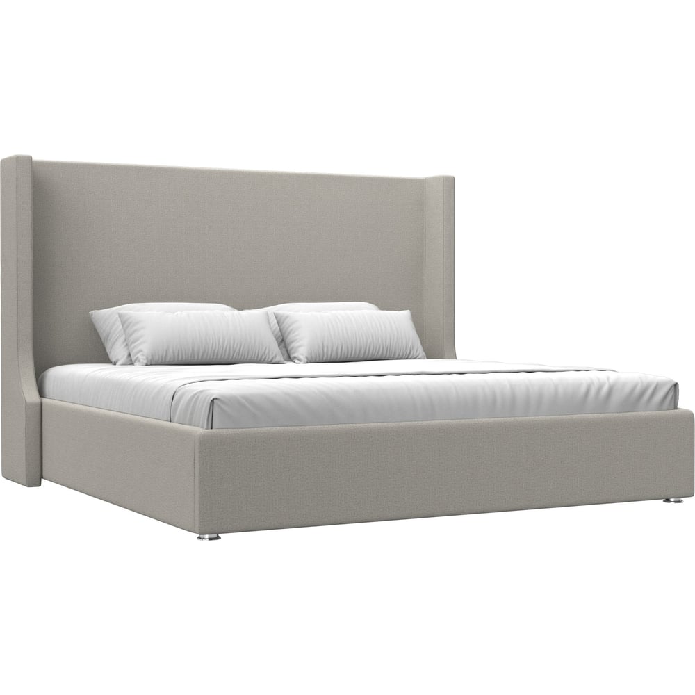 Изображение товара Интерьерная кровать Лига диванов Ларго 200 рогожка бежевый современный дизайн