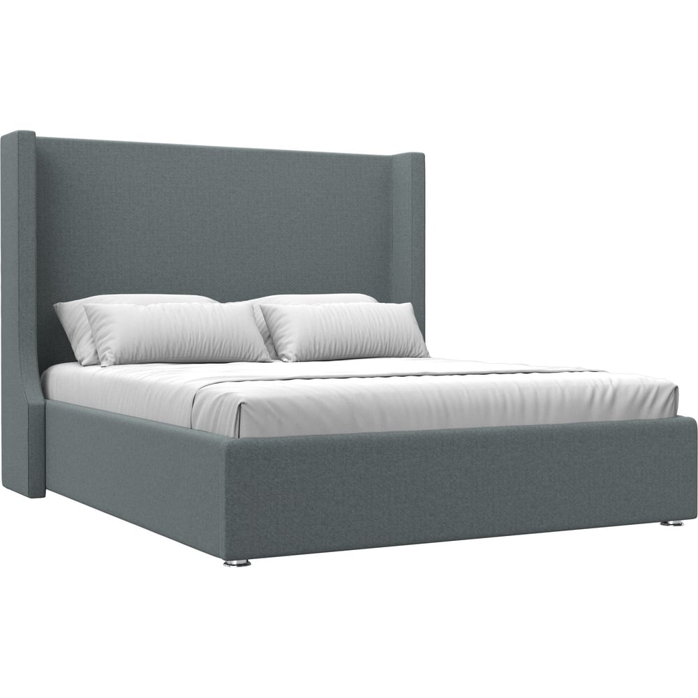 Изображение товара Интерьерная кровать Лига диванов Ларго 160 рогожка Амур серый