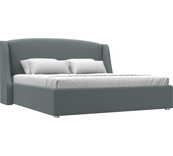 Изображение товара Интерьерная кровать Лига диванов Лотос 180 рогожка Амур серый 123114