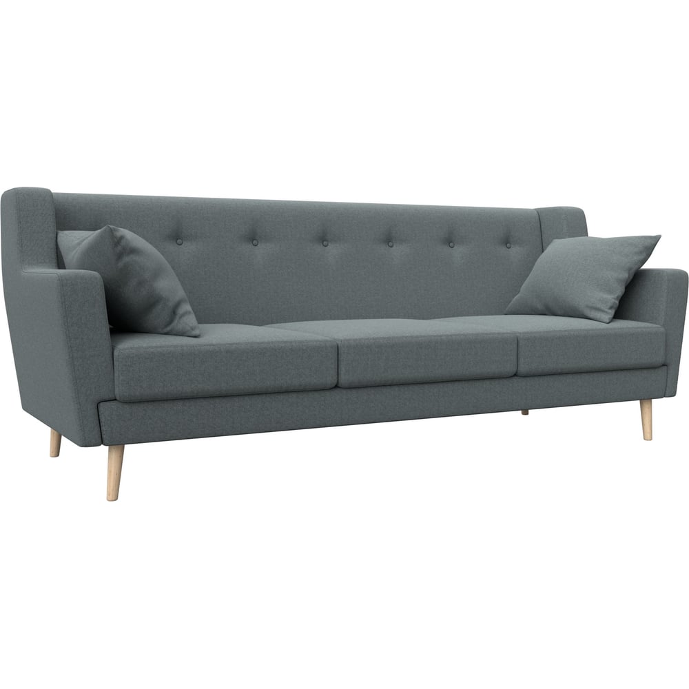 Изображение товара Кухонный диван Лига диванов Брайтон 3 современный серый бежевые ножки