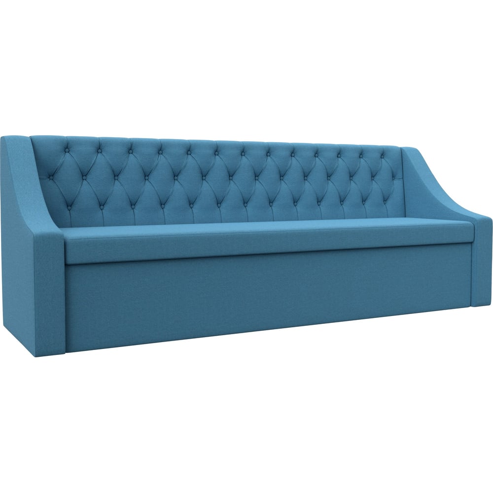 Изображение товара Прямой кухонный диван Лига диванов Мерлин 123198 голубой с механизмом дельфин