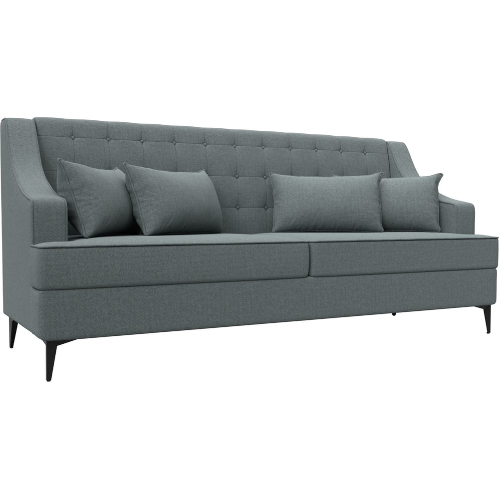 Изображение товара Прямой кухонный диван Лига диванов Марк серый с подлокотниками