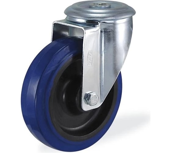 Изображение товара Поворотная колесная опора под болт с тормозом KAMA,80 мм, K-3300-PRS-080