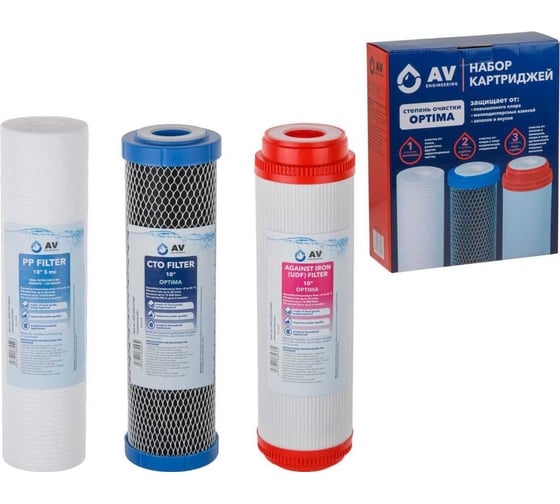 Изображение товара Набор картриджей AV Engineering Optima 3 шт AVE-FS3-2
