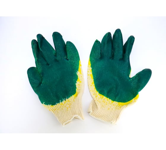 Изображение товара Перчатки ACG хлопок, 2-ой облив, с двойным латексным покрытием, 5 пар/упак 1006923