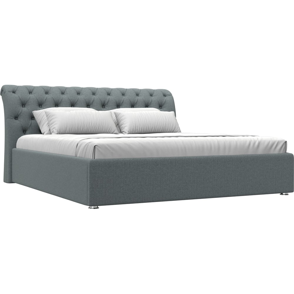 Изображение товара Интерьерная кровать Лига диванов Сицилия 180 рогожка Амур серый с подъемным механизмом