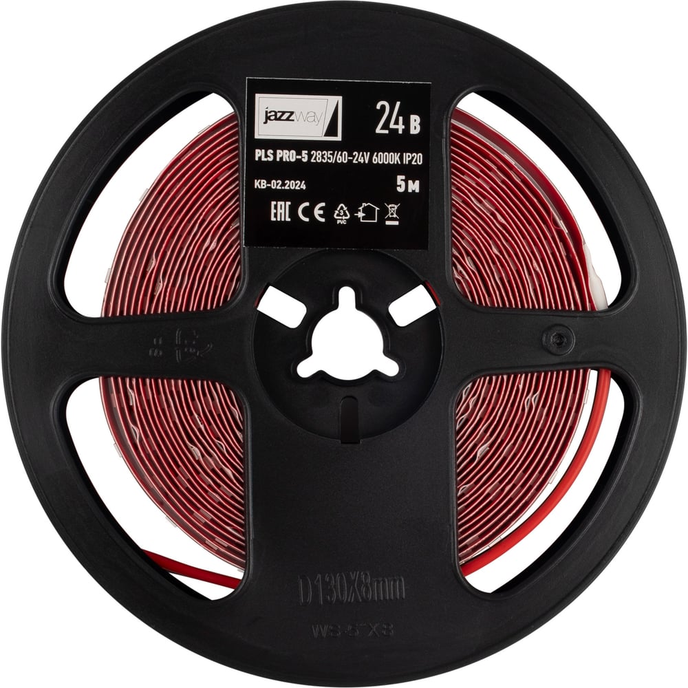 Изображение товара Лента светодиодная Jazzway PLS PRO-5 2835/60-24В, 6000K,  6Вт/м, IP20, упаковка 5м 5055735