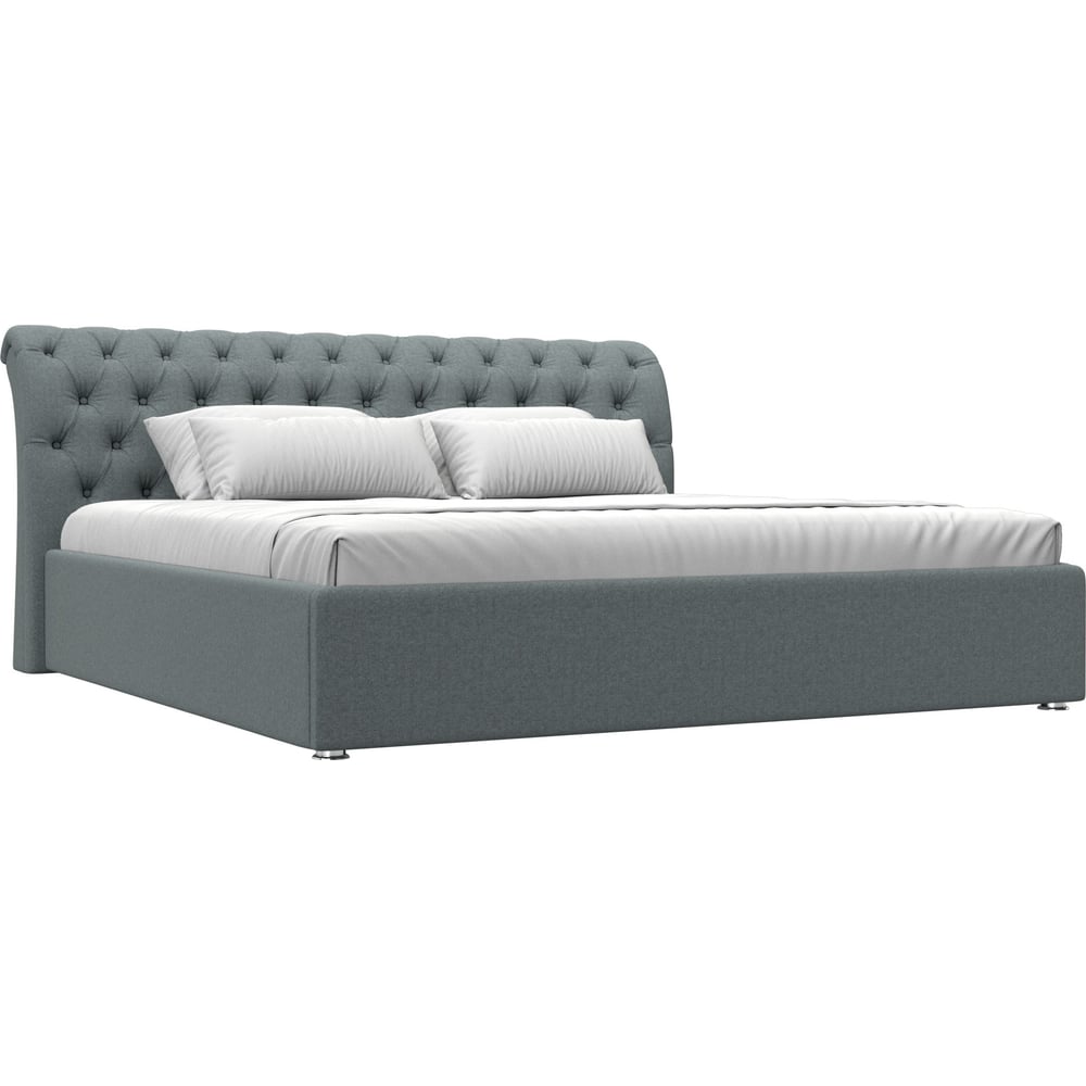 Изображение товара Интерьерная кровать Лига диванов Сицилия 200 серый рогожка