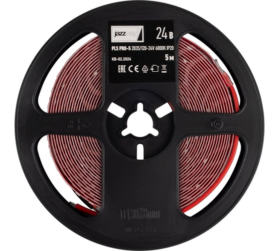 Изображение товара Лента светодиодная Jazzway PLS PRO-5 2835/120-24В, 6000K, 10Вт/м, IP20, упаковка 5м 5055803