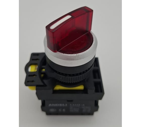 Изображение товара Переключатель ANDELI LA115-A5-20XD/314 красный AC/DC24V (LED) 2НО ADL10-245