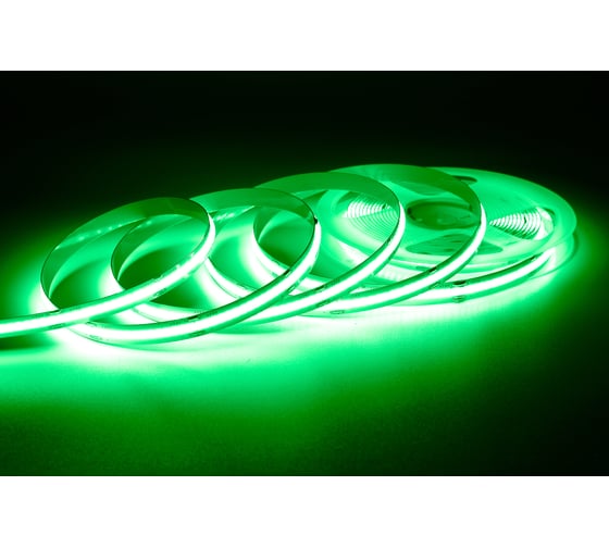 Изображение товара Общее освещение светодиодной лентой Apeyron 2м, 24В, 14Вт/м, COB, 512д/м, IP20, зел. / 208ОО